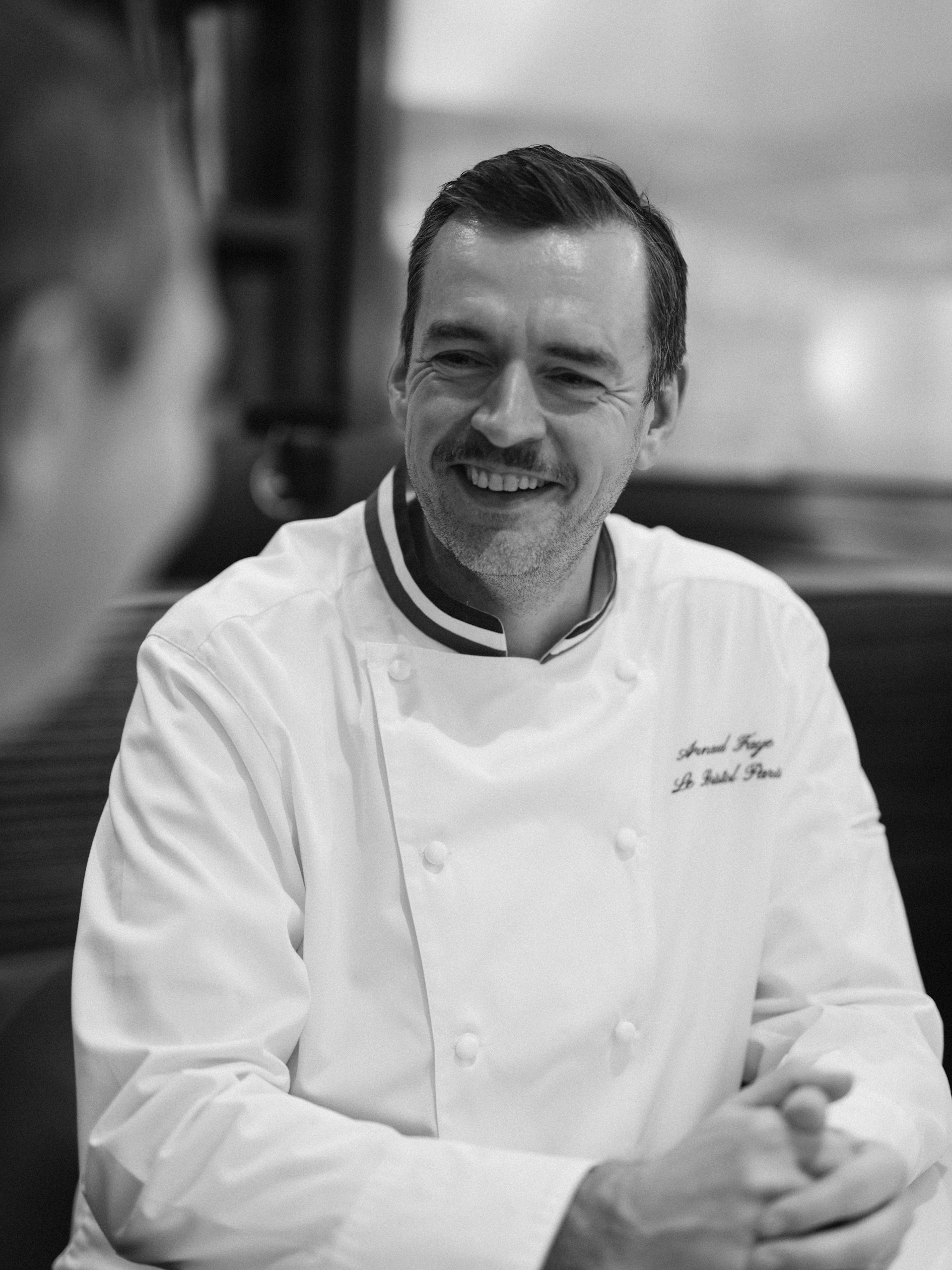 Le Bristol Paris - Chef Arnaud Faye black and white