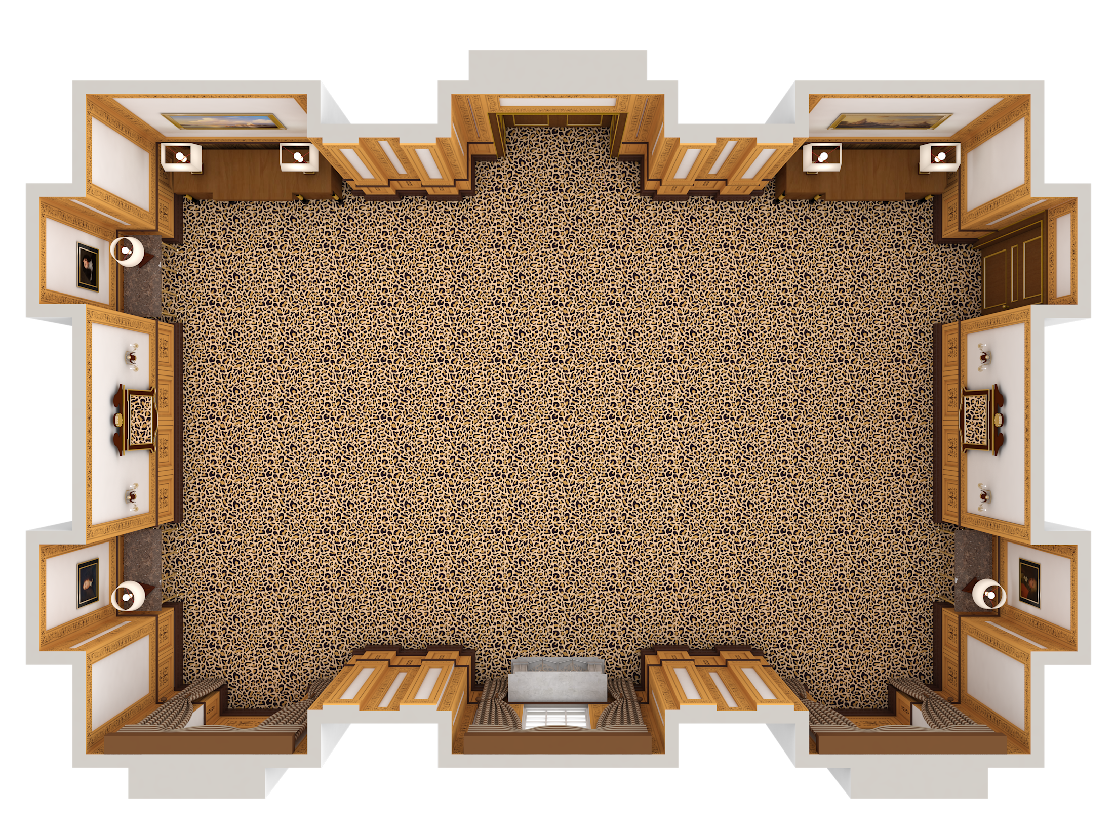 LAN - St Georges Event Venue 3D Plan - Top Down