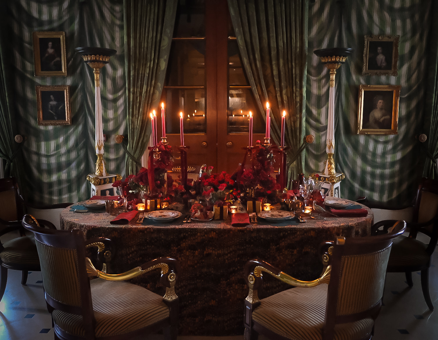 Festive Private Dining set up - The Great Hall