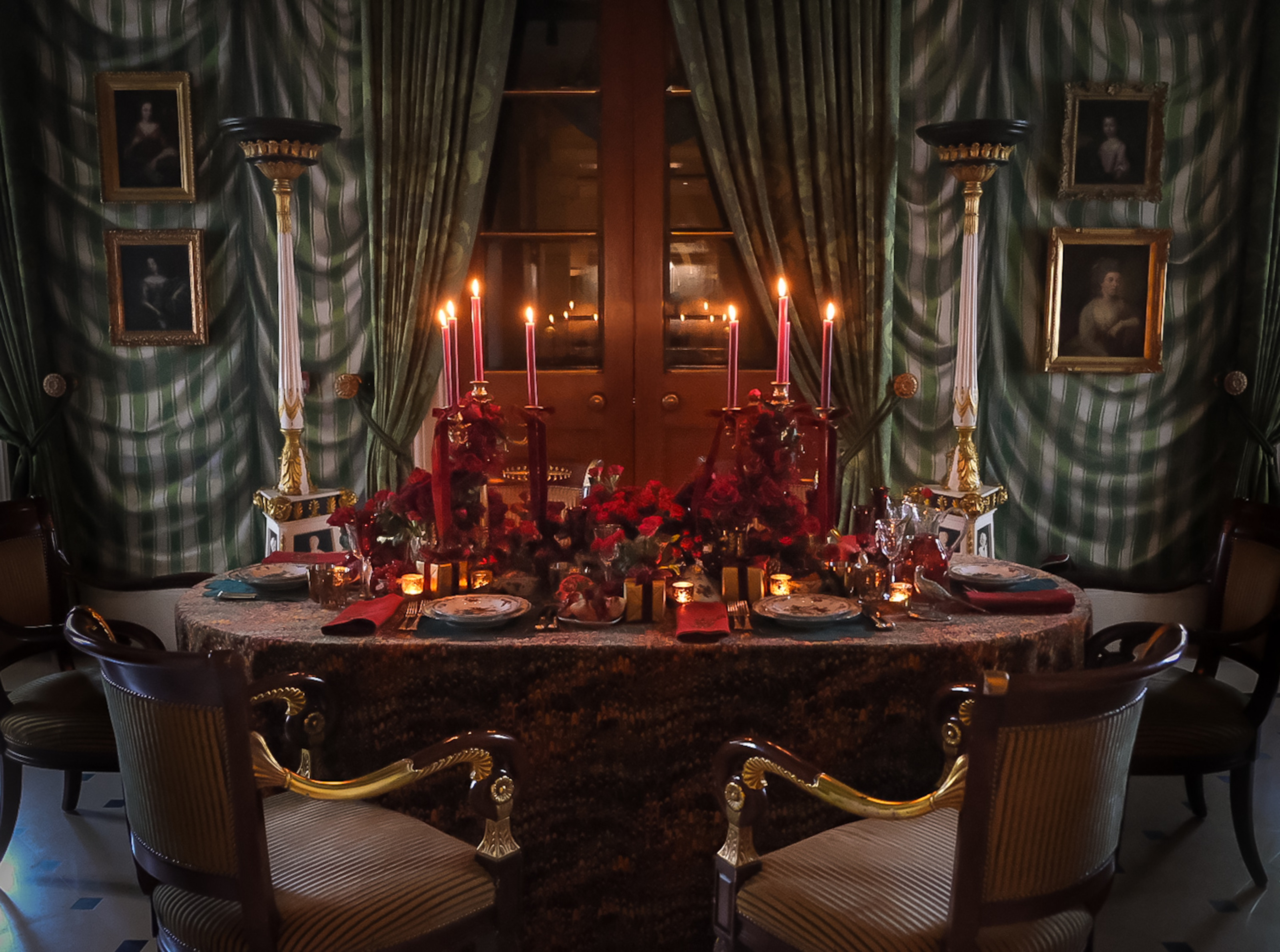 Festive Private Dining set up - The Great Hall