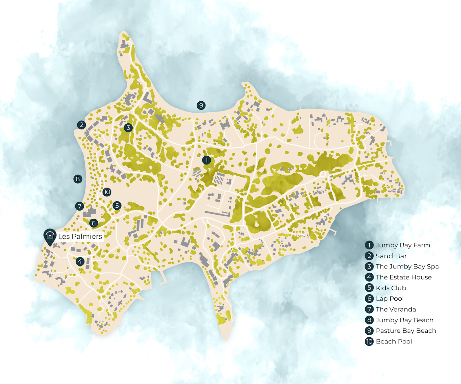 JBI - Location Map - Les Palmiers
