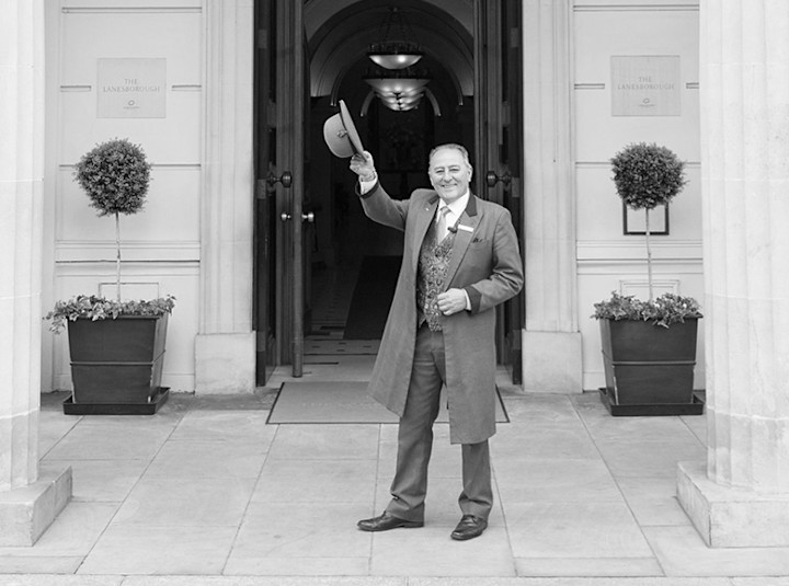 The Lanesborough Doorman Black White