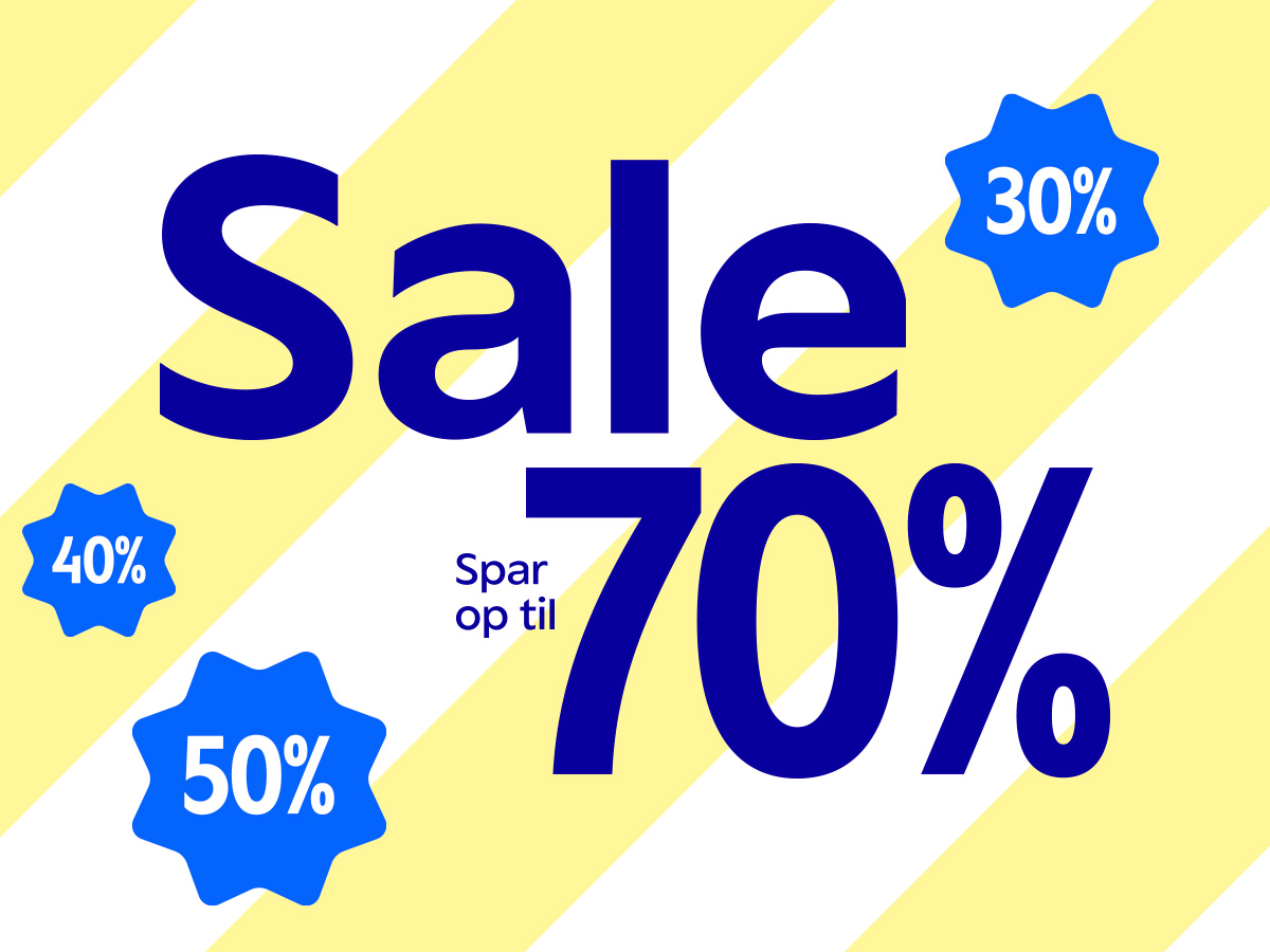 Sale op til 70%