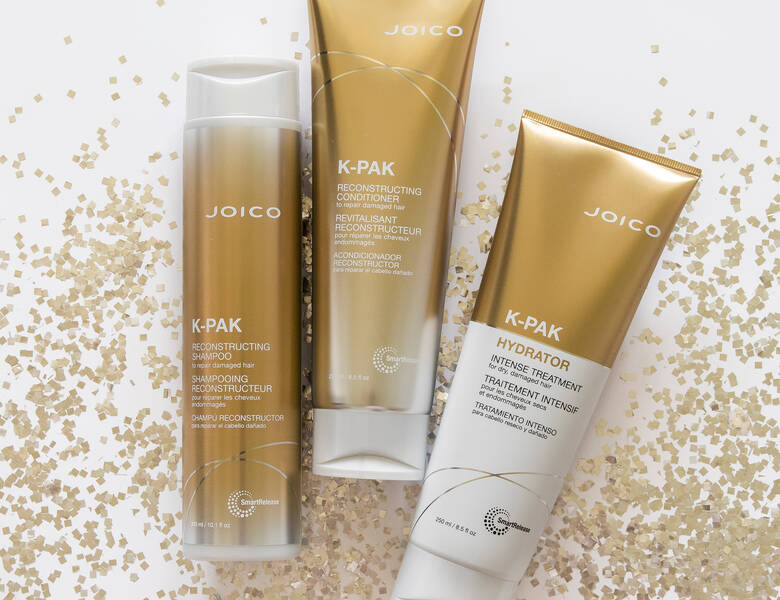Her ses tre guld JOICO produkter.