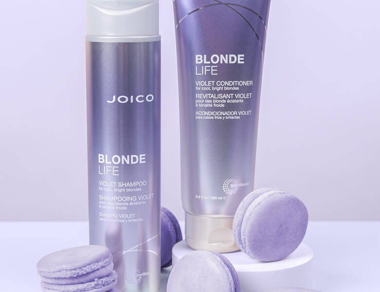 Her ses to lilla produkter fra JOICO.