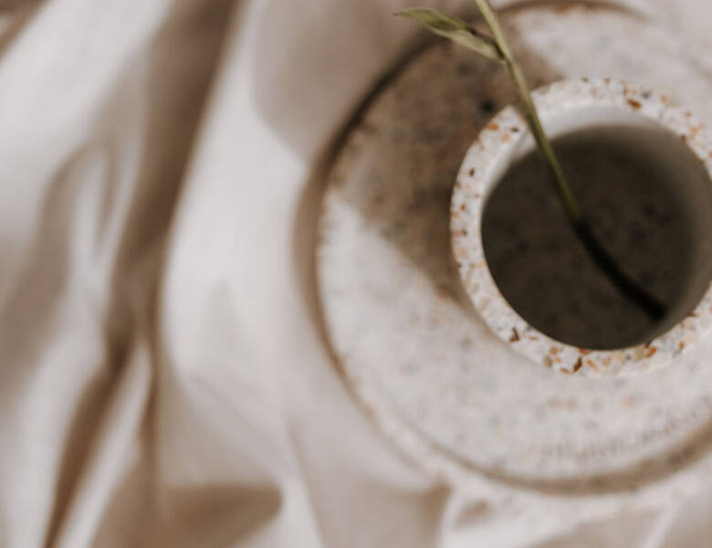 Her ses noget pynt fra Humdakin i neutrale farver fra oven.