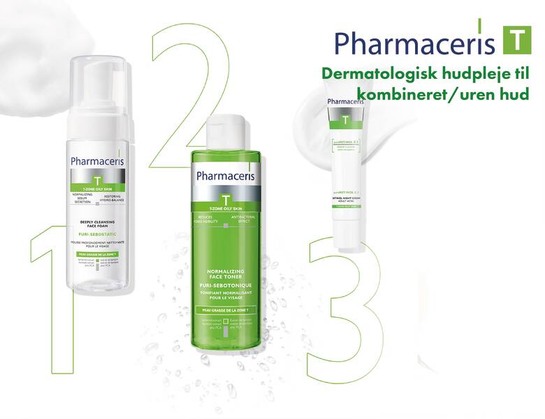 Serie af tre Pharmaceris produkter