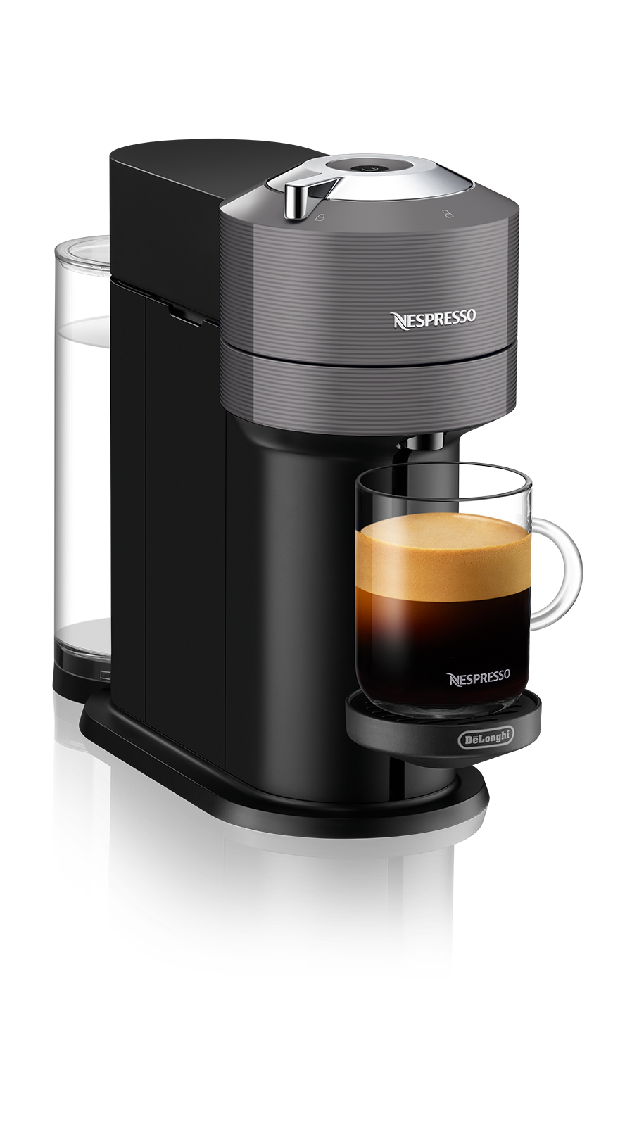 Nespresso Vertuo Next fran DeLonghi Kapselmaskin Gra