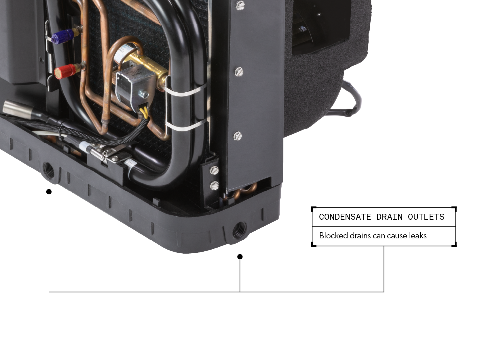 Water flow, condensate, and leak troubleshooting