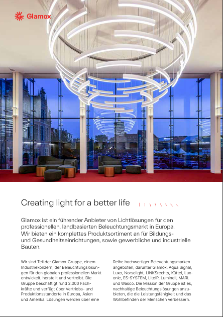 Flyer: Glamox auf einen Blick
