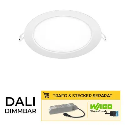 BL Downlight Pure Einbauleuchte 180mm 1300lm 12,5W 110D 830 weiß IP44 350mA
