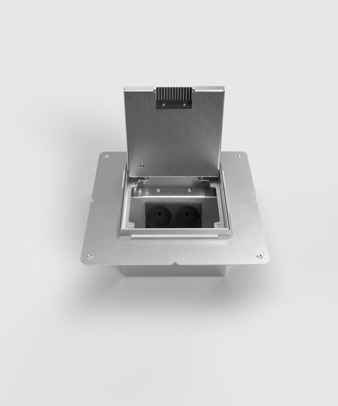 8902HB Hohlbodensteckdose: max. 2 x Schuko