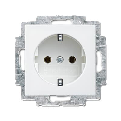 3-gang SCHUKO® socket outlet insert, complete, future® linear, studio white