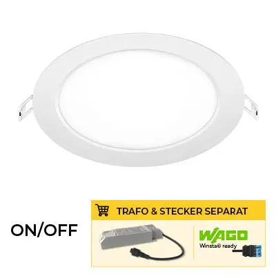 BL Downlight Pure Einbauleuchte 240mm 2200lm 18,5W 110D 830 weiß IP44 700mA