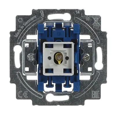 Illuminated rocker switch, one-way/two-way switching, orange pilot lamp, 16 A, single rocker