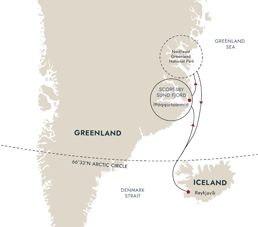 A map of the destination route