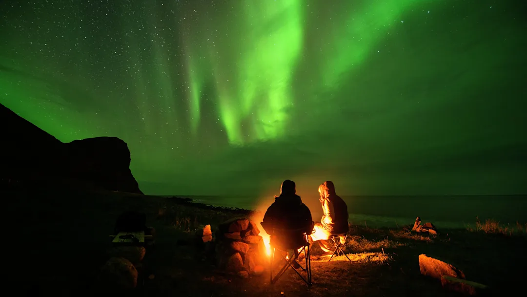 Northern Lights on Beach