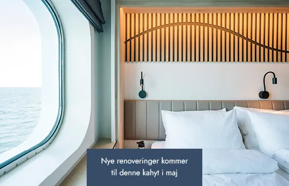 View from the window in an Outside cabin (U) onboard MS Fram. Credit: Clara Tuma