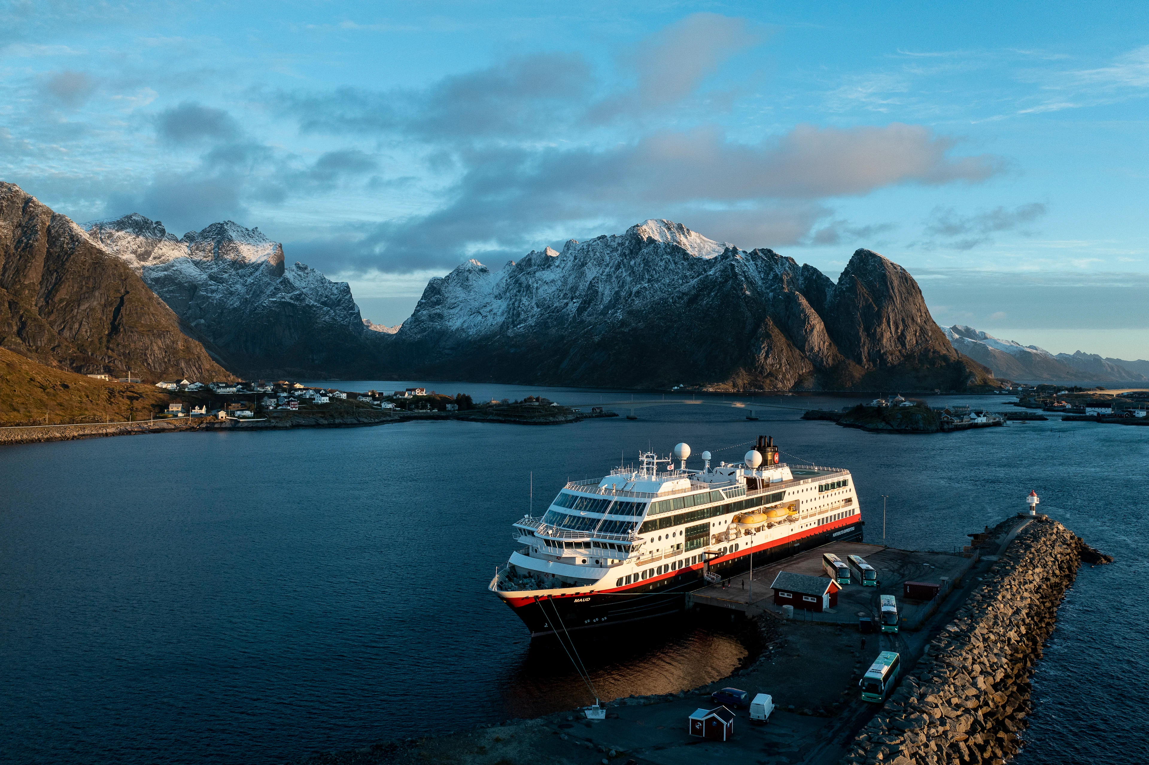 MS Maud in Lofoten, Norway.
