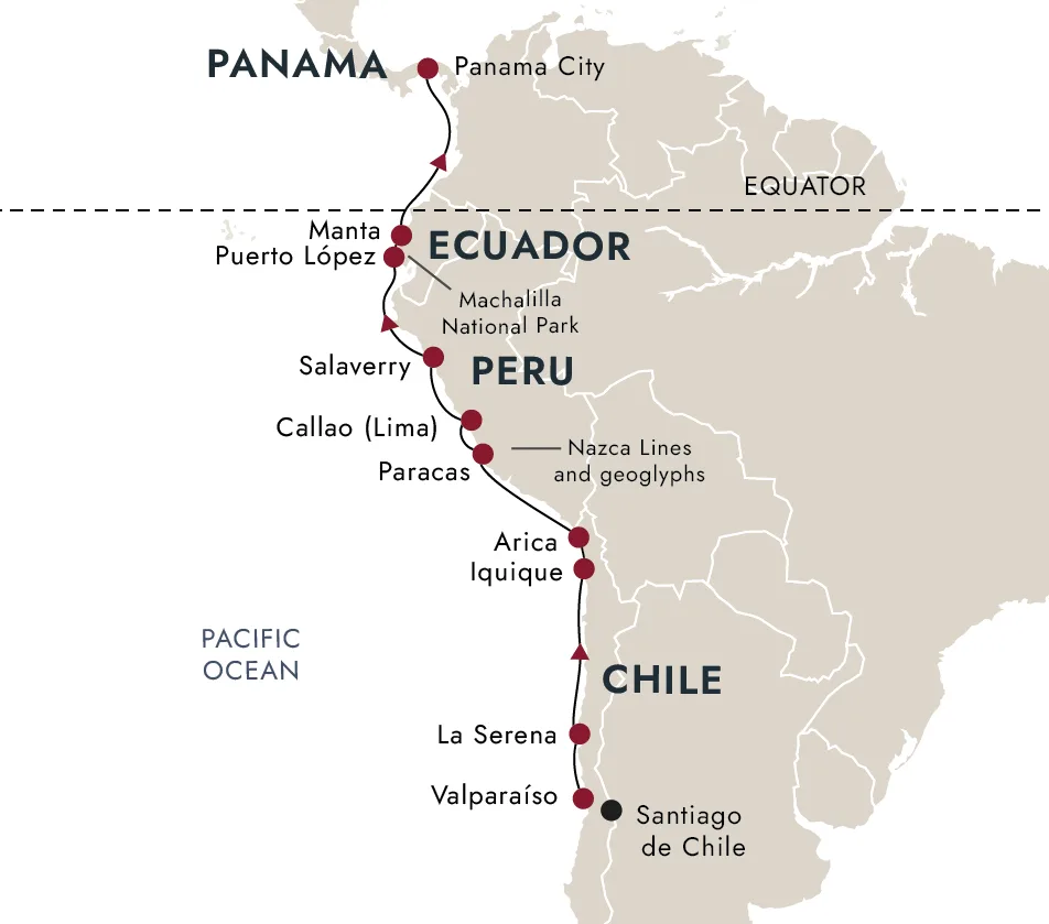 A map of the destination route