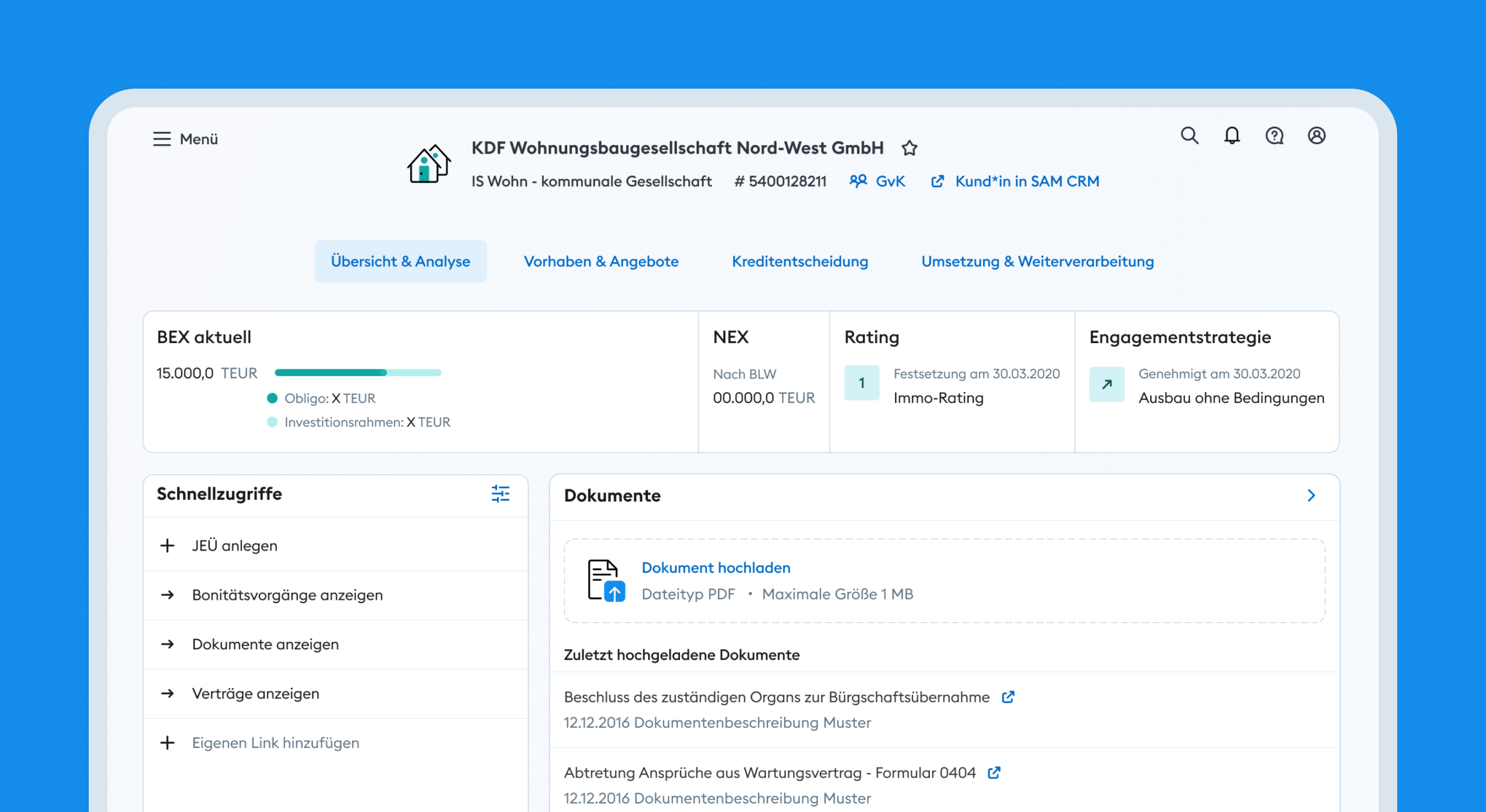 preview of the digital credit loaning process