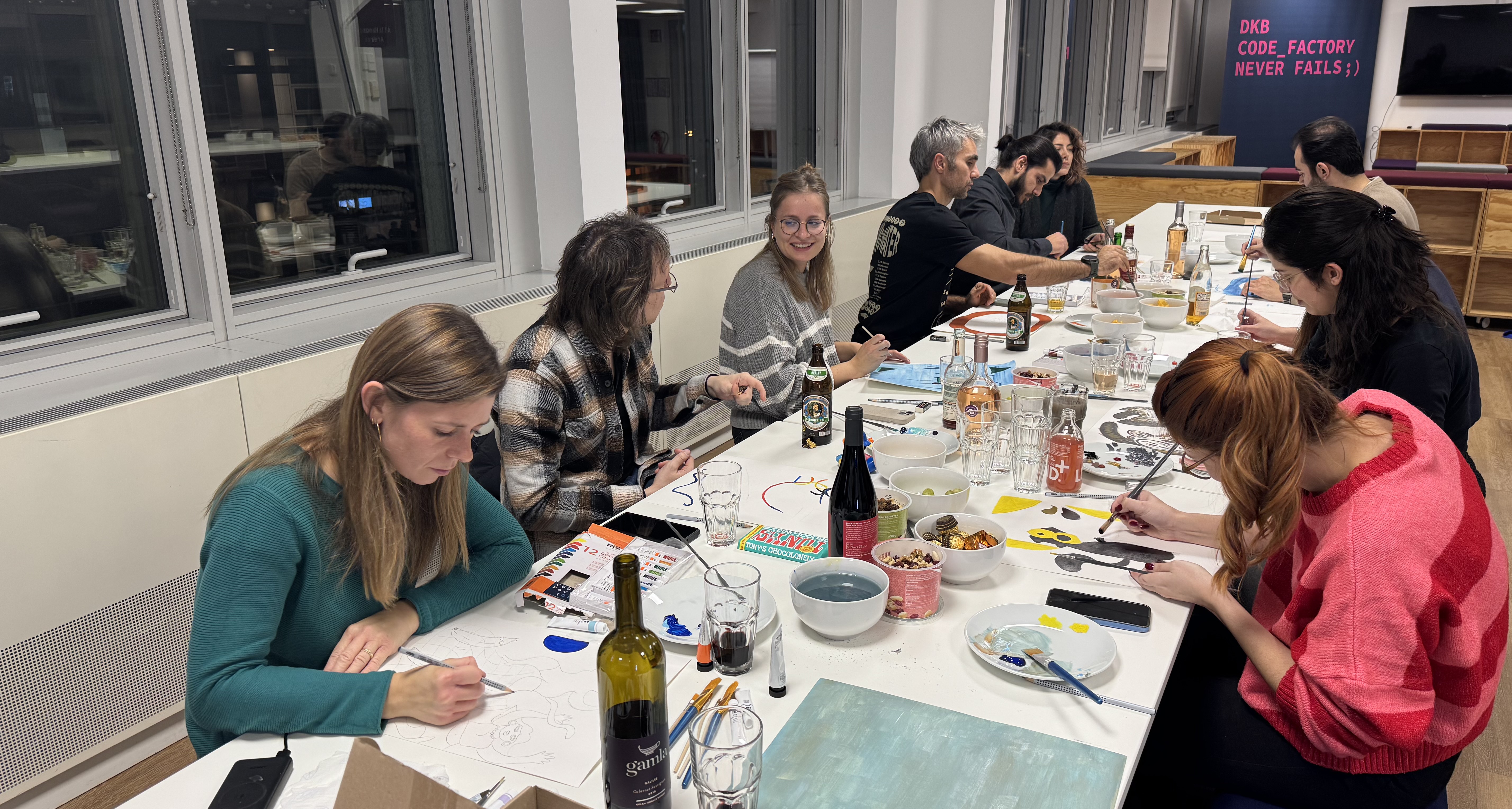 painting in action