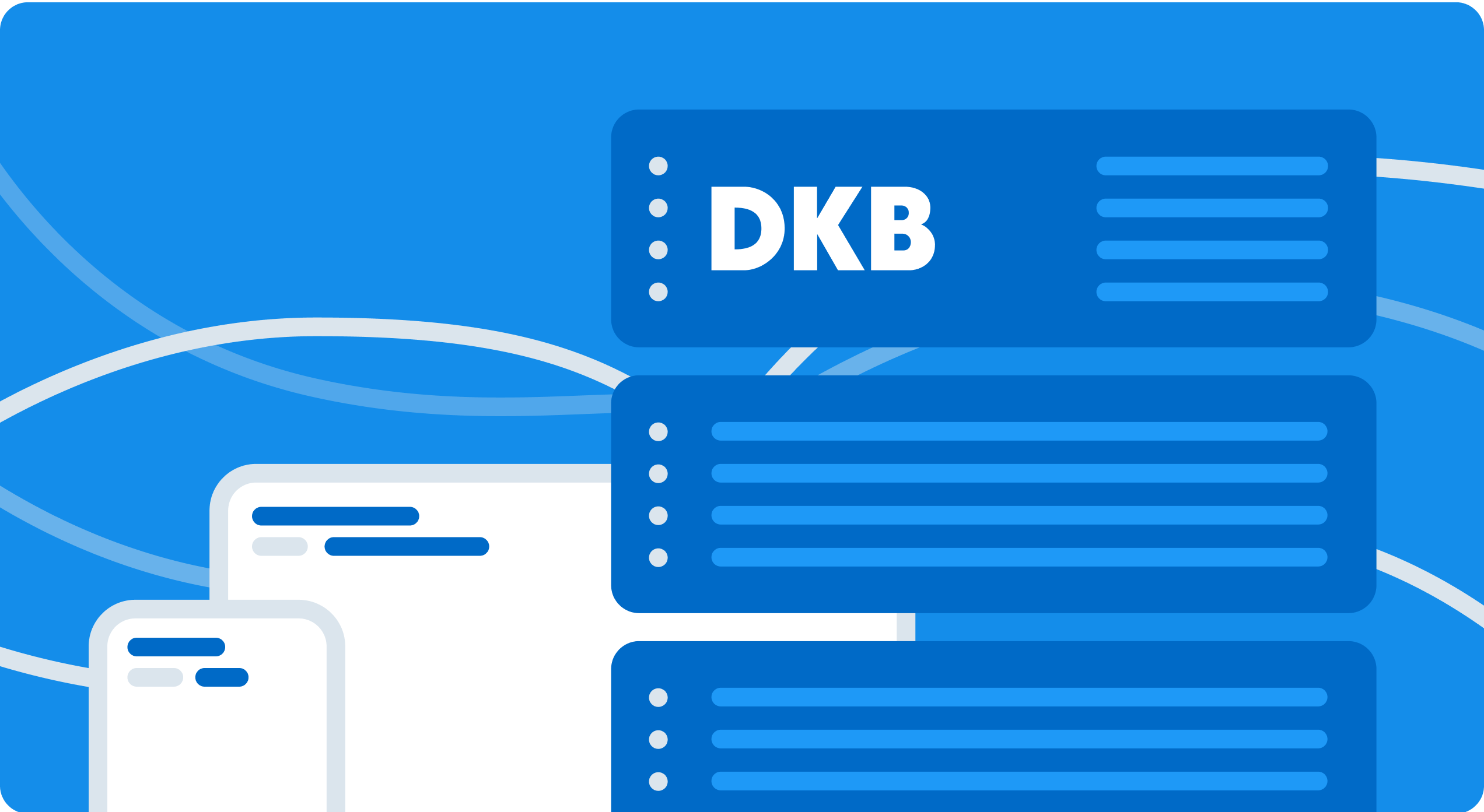 graphic on how APIs are connect with the DKB frontend