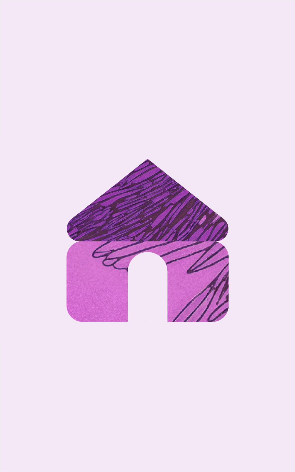 Illustration of pink house