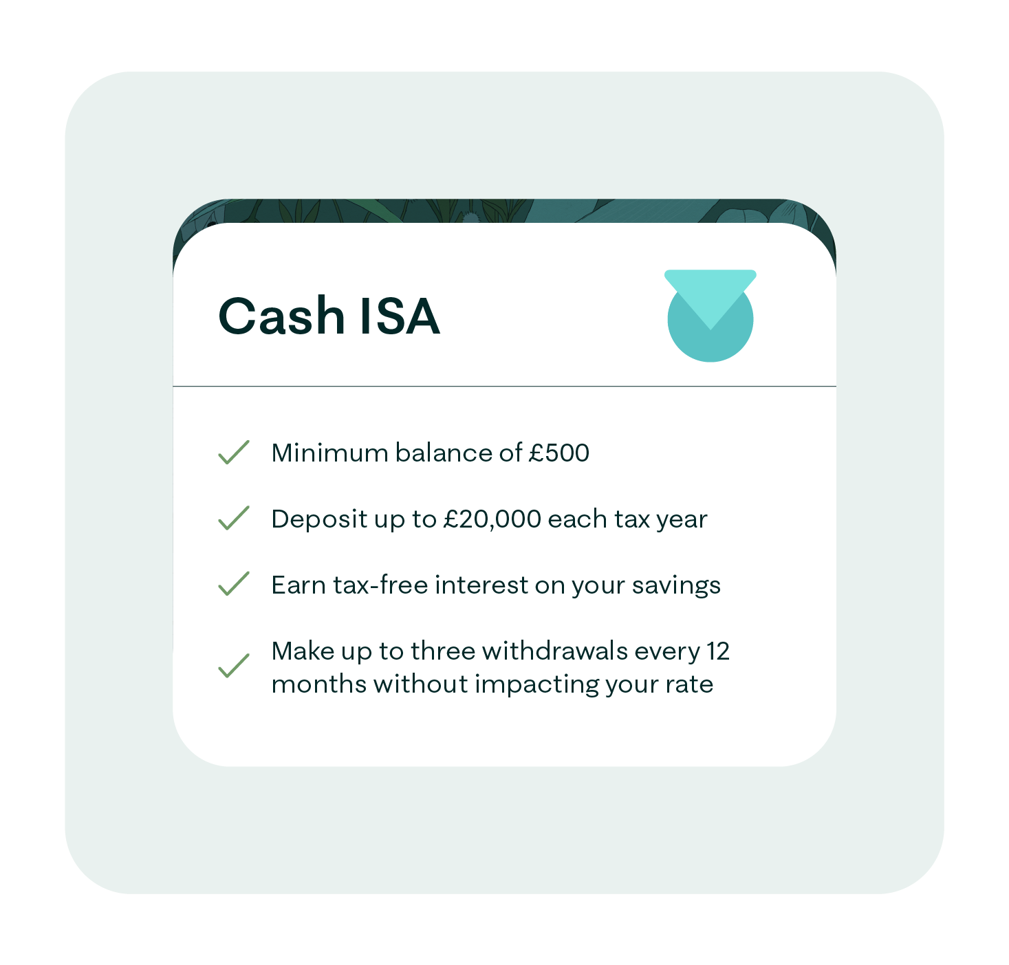 UI image with info about How to open a Cash ISA.