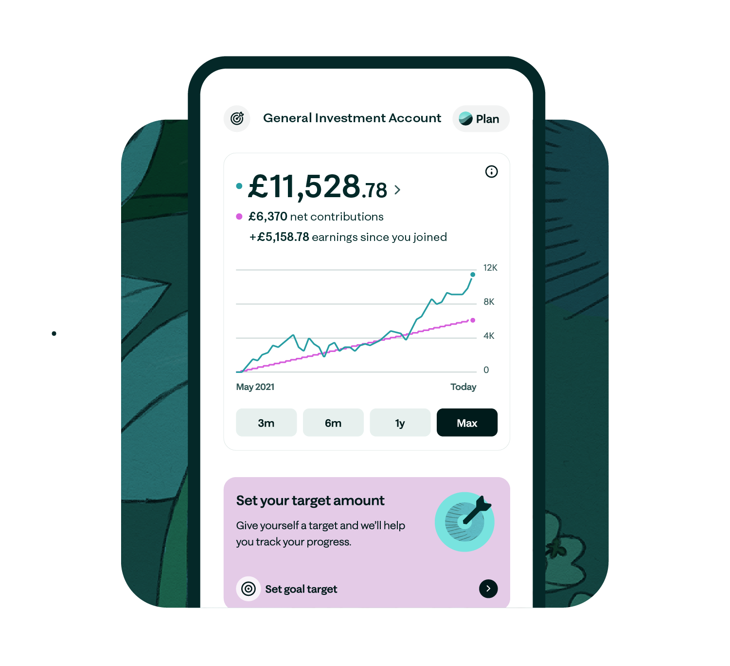 UI card showing a graph from a general investing account
