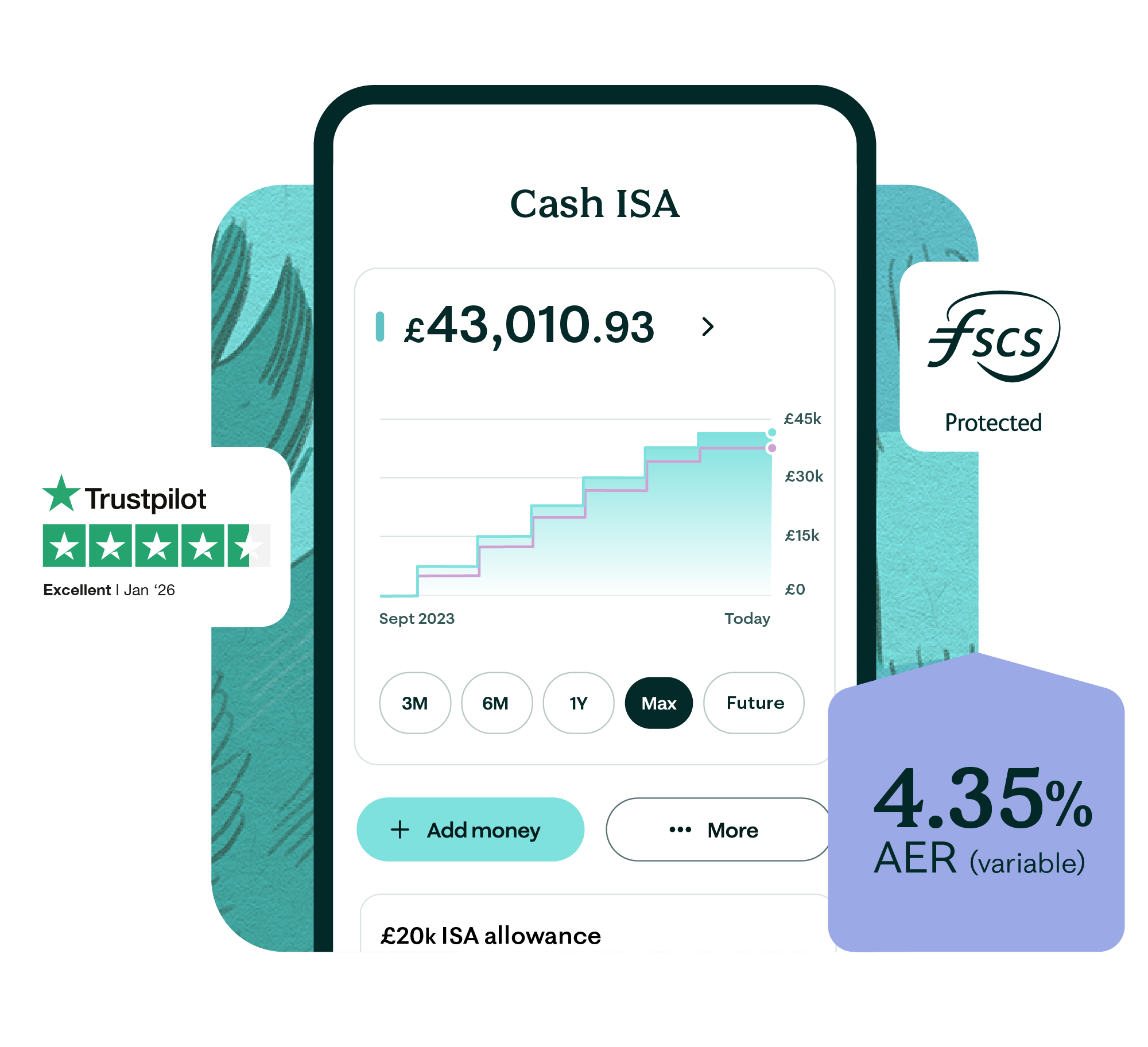 Open a Cash ISA | 4.35%* AER (variable) | Moneybox | Save and Invest