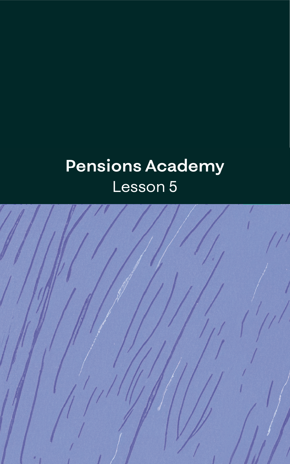 Purple texture with block and text saying Pension Academy on it