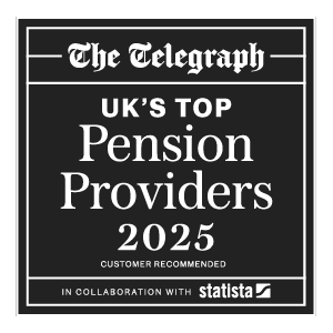 Badge of telegraph's top pension provider 2025