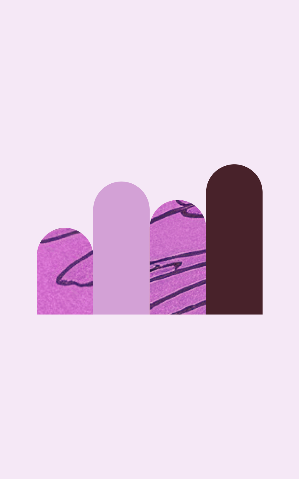 Purple and blue investing-themed abstract illustration