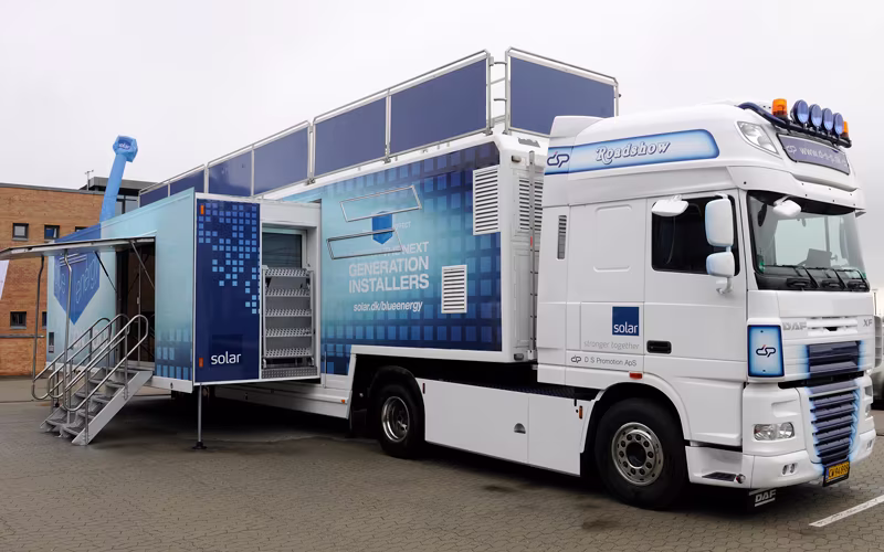 Blue Energy Truck on tour