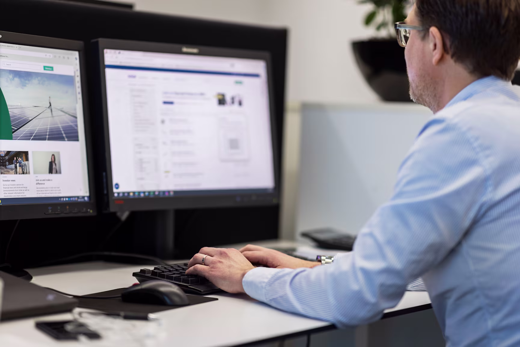 Man working at computer