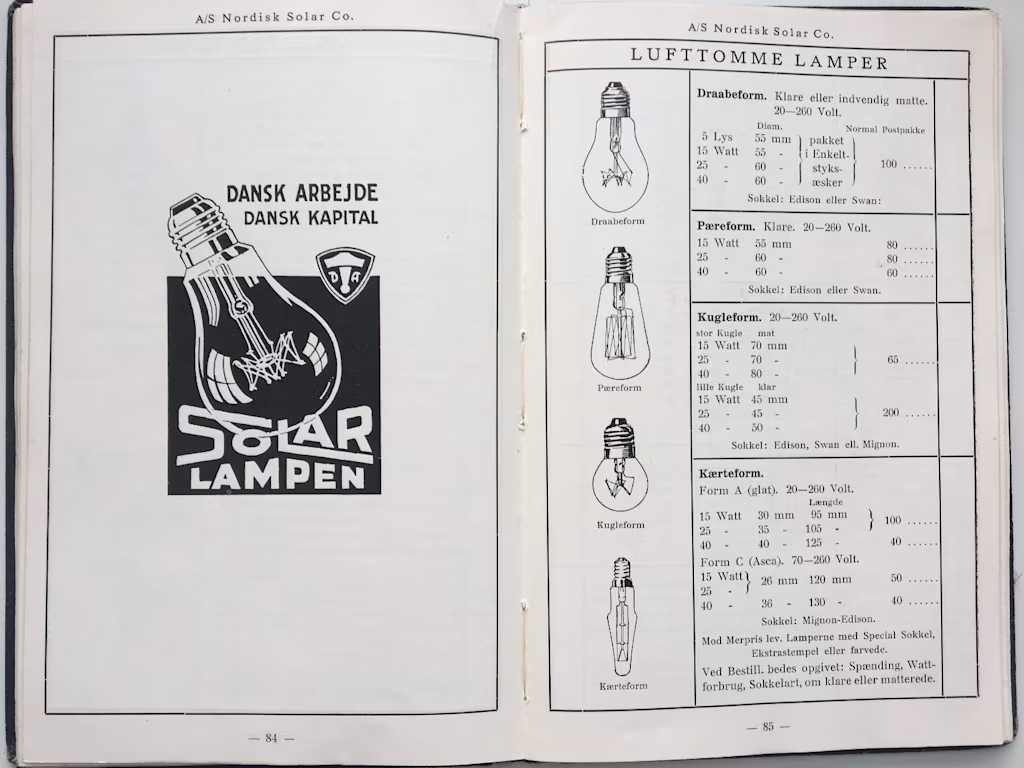 Lufttomme lamper