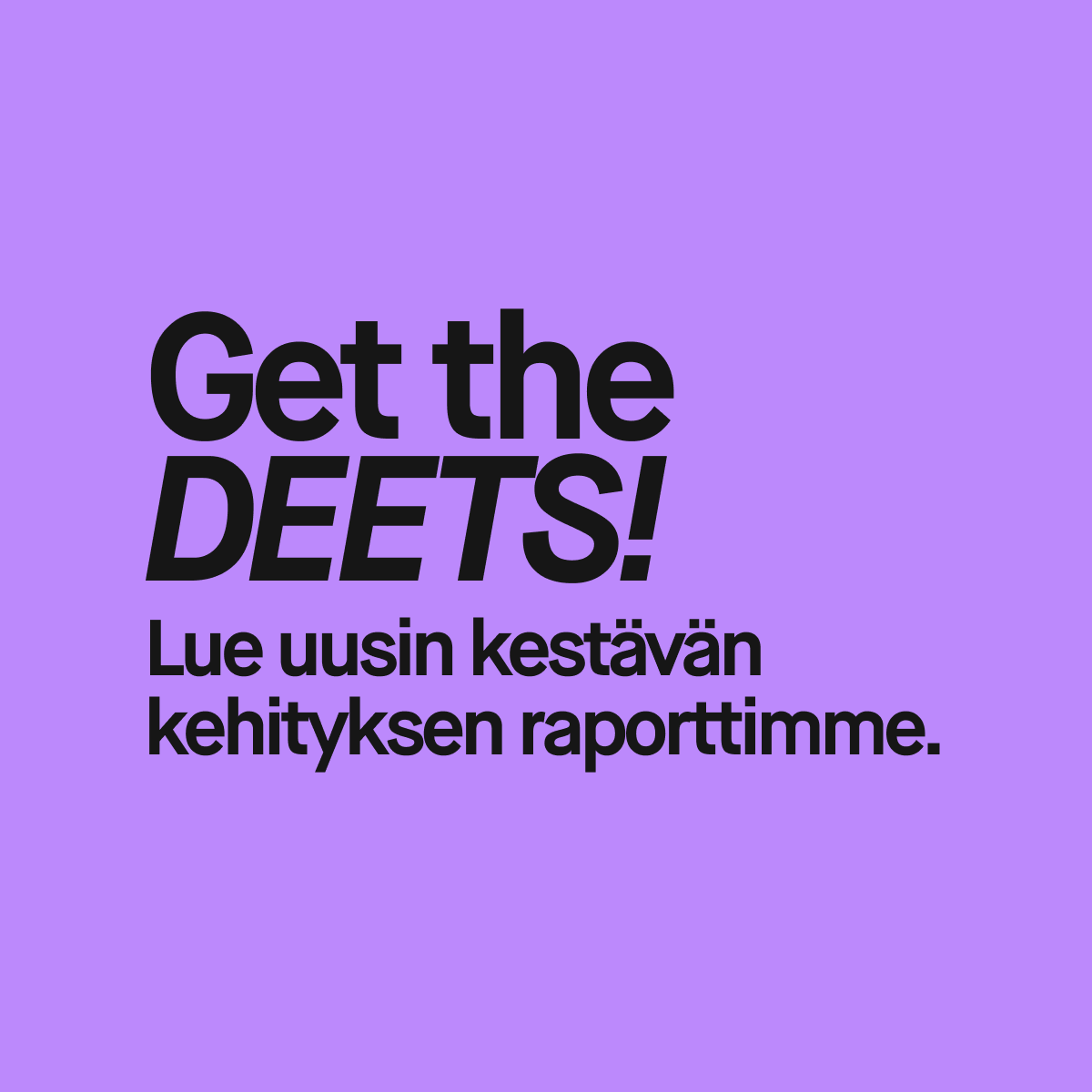 Lue uusin kestävän kehitykse raporttimme