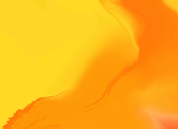 Abstrakt bild med varma färger i gult och orange