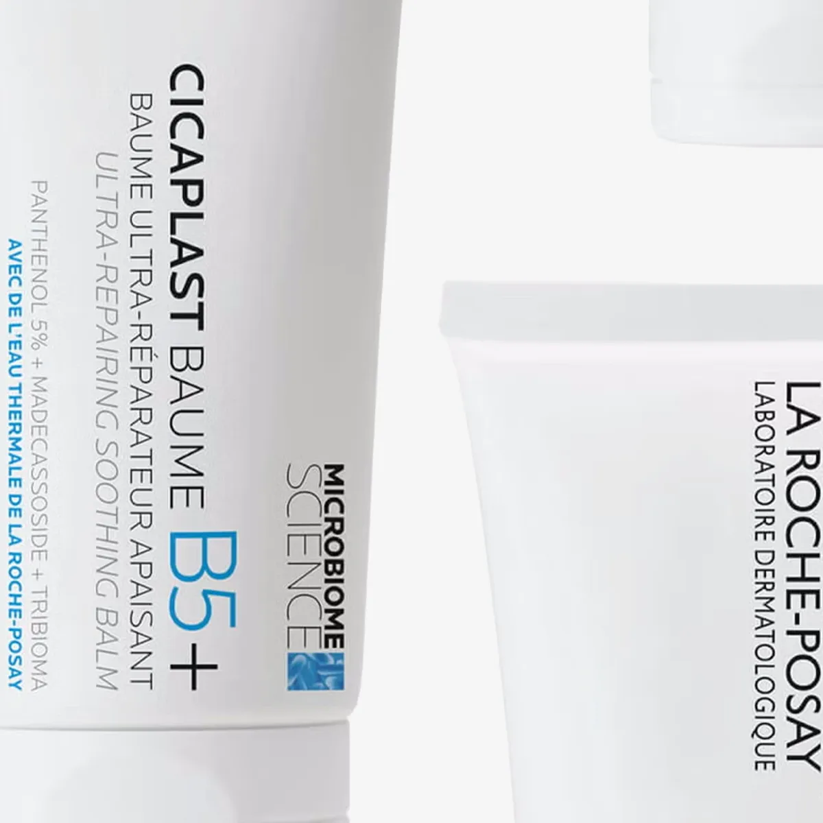 Två stycken Cicaplast Baume B5 av La Roche-Posay placerade mot en vit bakgrund.