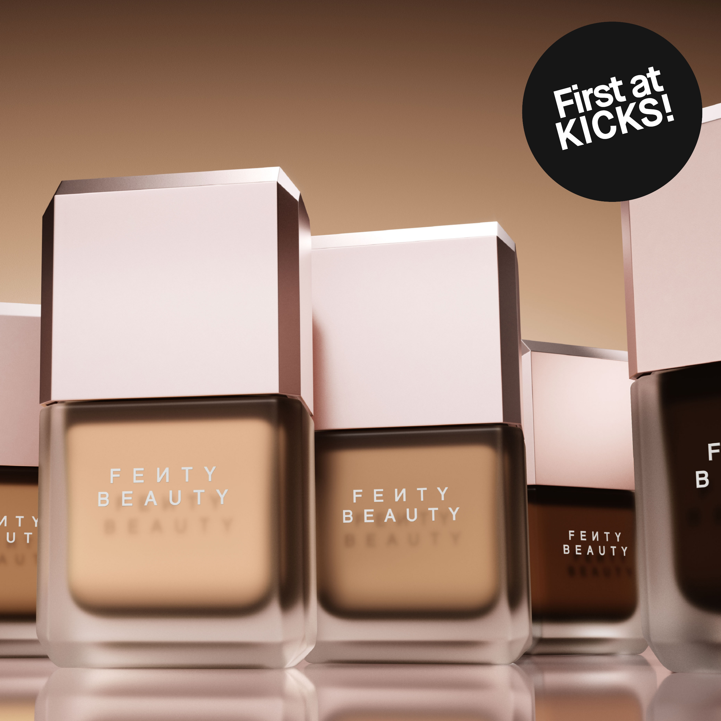 Fenty Beauty -meikkivoiteita useissa eri sävyissä.