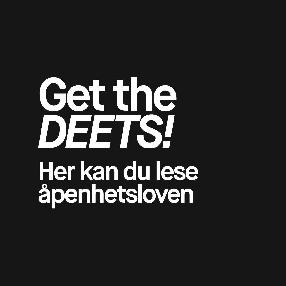 Her kan du lese åpenhetslove