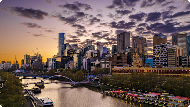 city-river-evening